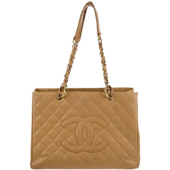 Chanel Grand Shopping Tote Caviar Beige - Picture 1 of 16